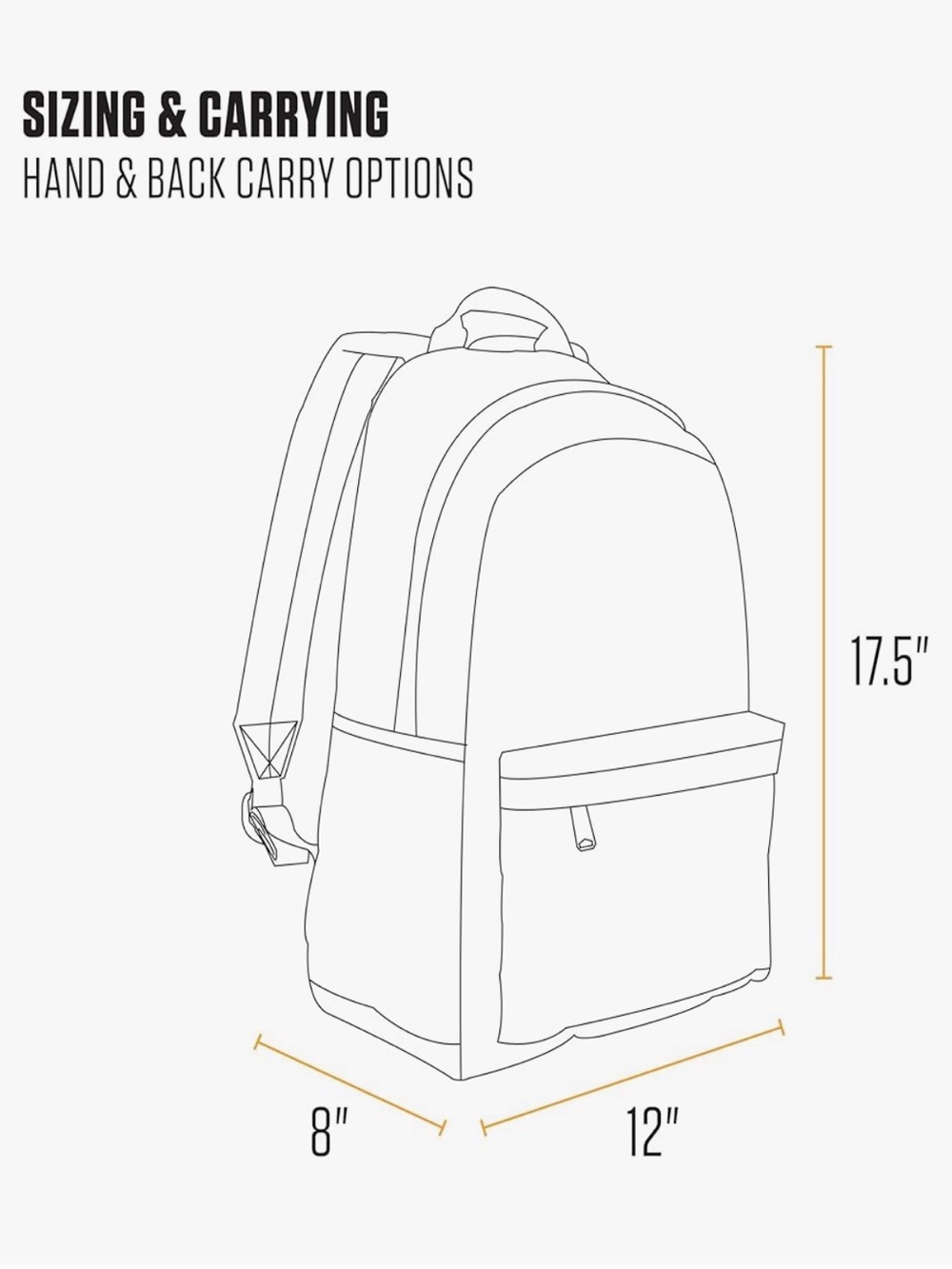 Carhartt Classic Backpack 21L Water Resistant Canvas in Chalk - Picture 4 of 4